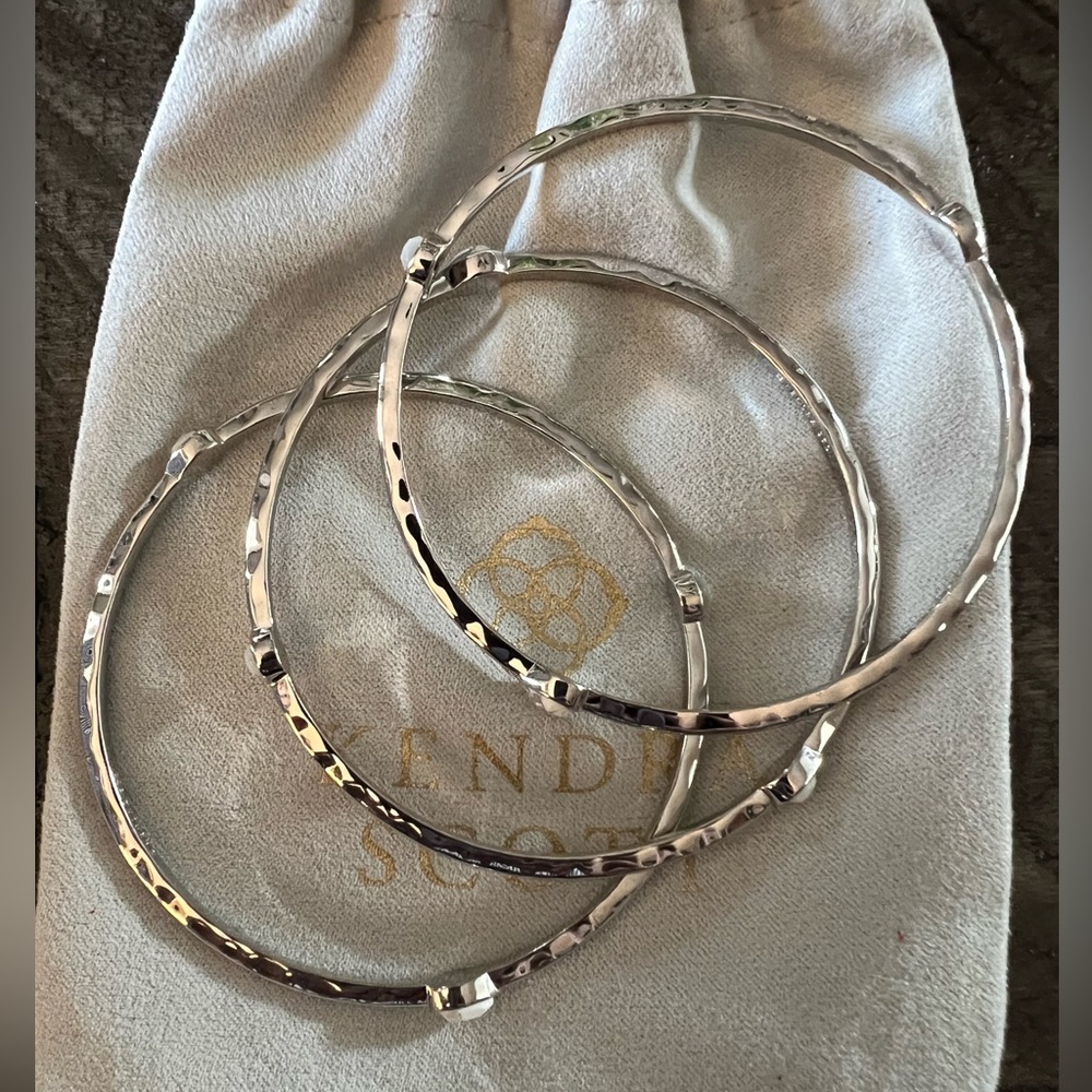 Kendra Scott Silver Bangle Set - image 1